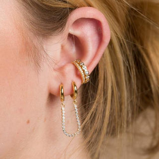 Single Hoop Earring in Silver and Gold by Scream Pretty