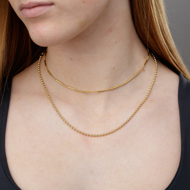 Ball Chain Necklace | Silver & Gold Demi-Fine Ball Bead Necklace | Scream Pretty