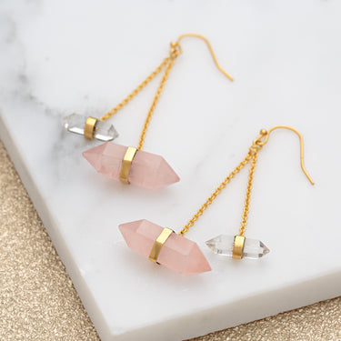 Gold Plated Crystal Drop Earrings