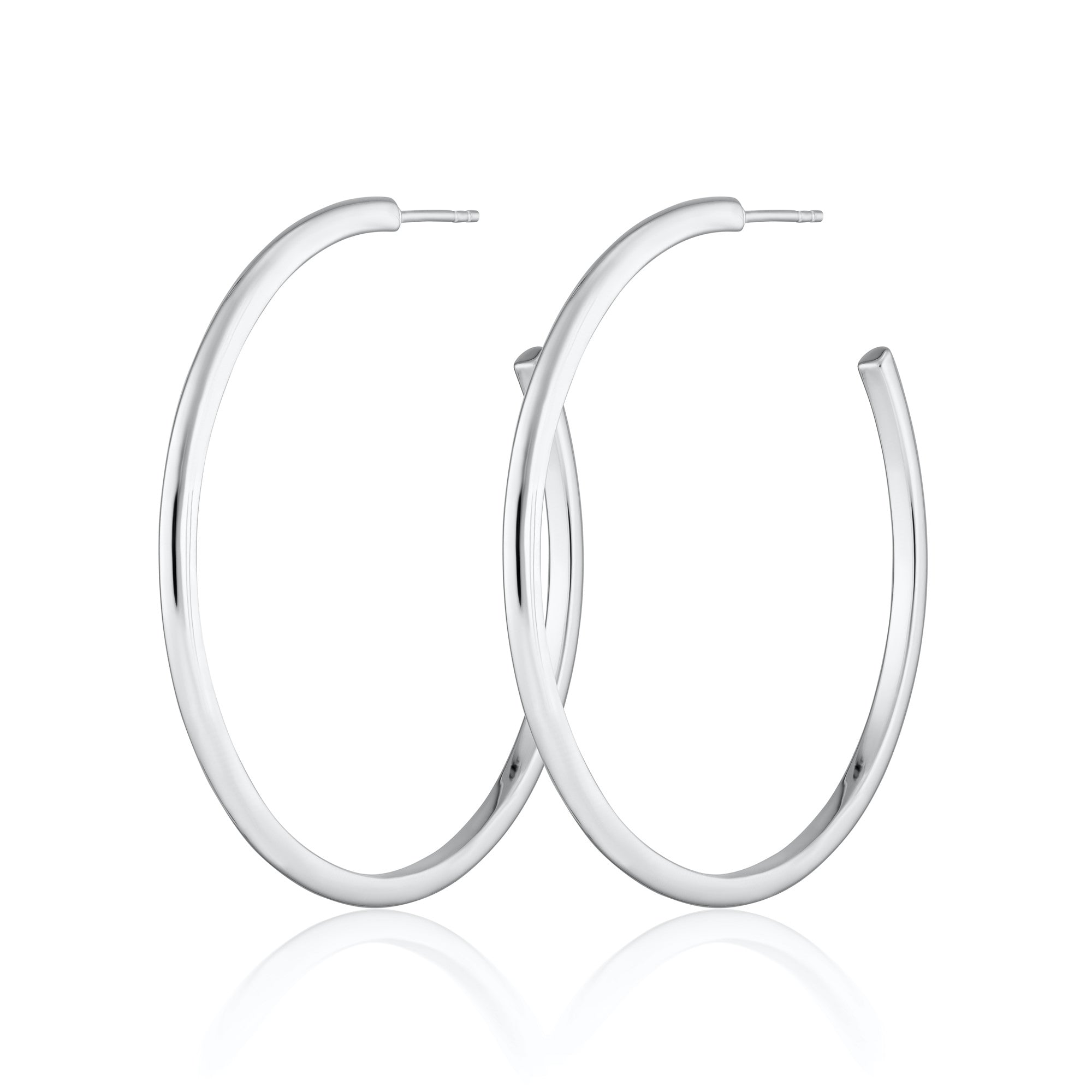 GOLDENCAT Orecchini Big Hoops A Cerchio - Spessi 10 Mm, Oro 18k, Acciaio Inossidabile