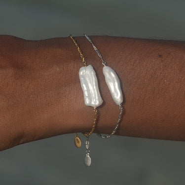 Pearl Twist Chain Bracelet | Chunky Freshwater Pearl Bracelet | Scream Pretty