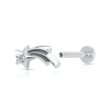 Sparkling Shooting Star Helix Flat Back Earring