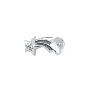 Sparkling Shooting Star Helix Flat Back Earring