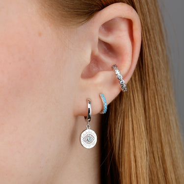 Evil Eye Charm Hoop Earrings | Good Luck Jewellery | Scream Pretty