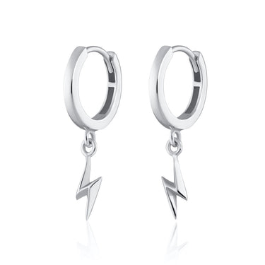 Lightning Bolt Charm Hoop Earrings | Charm Hoop Earrings for Women by Scream Pretty