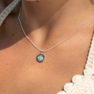 Evil Eye Pendant Necklace | Blue Eye Good Luck Necklace by Scream Pretty