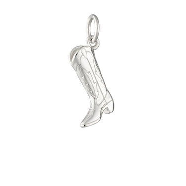 Silver Cowboy Boot Charm