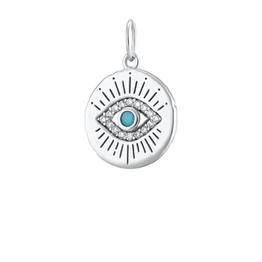 Silver Evil Eye Charm