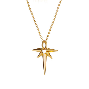 Gold Angel Star Pendant Necklace on Adjustable Slider Chain