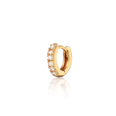 gold rook piercing earring with clear stones by Scream Pretty