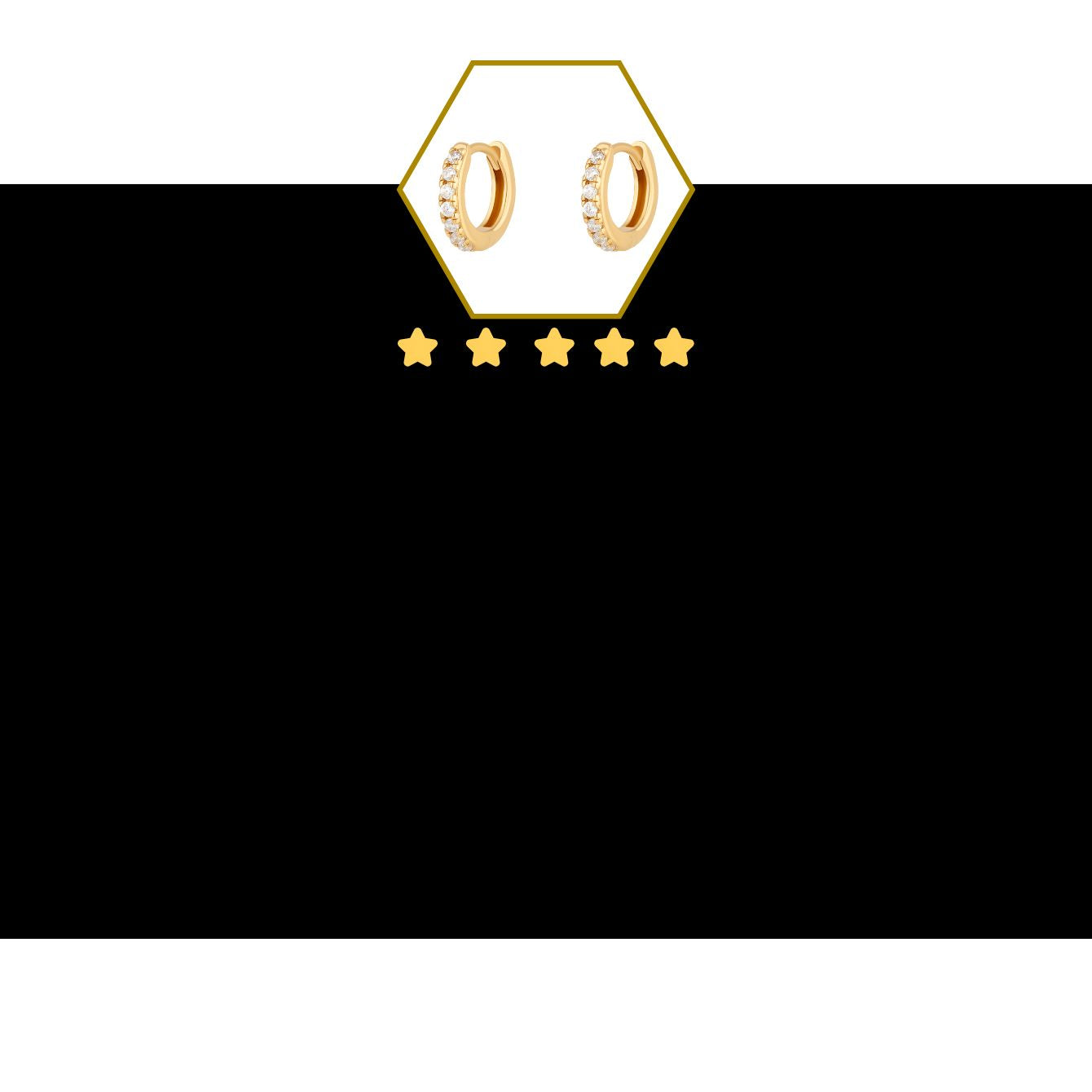 Gold Clear Stone Huggie Earrings 5 Star Review