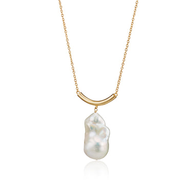 Gold Statement Pearl Necklace