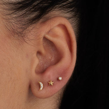 Gold Stud Earrings by Scream Pretty