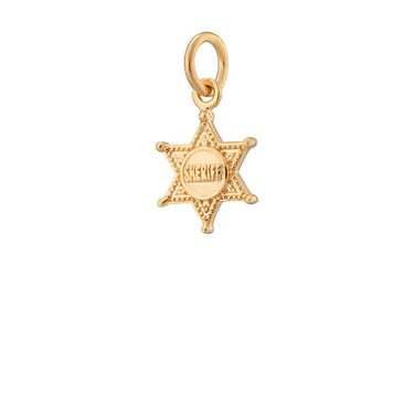 Gold Sheriff Badge Charm
