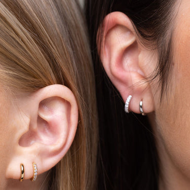 Silver and Gold Huggie Earring Curated Ear Stacking Set