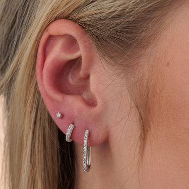 Silver and Sparkle Curated Ear Everyday Earring Stacking Set