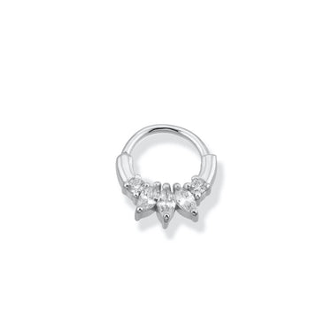 Silver Princess Daith Ring Hoop Earring
