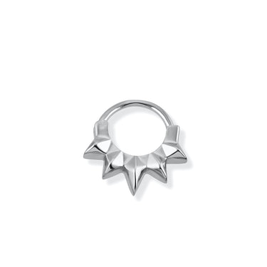 Silver Rebel Daith Ring Hoop Earring