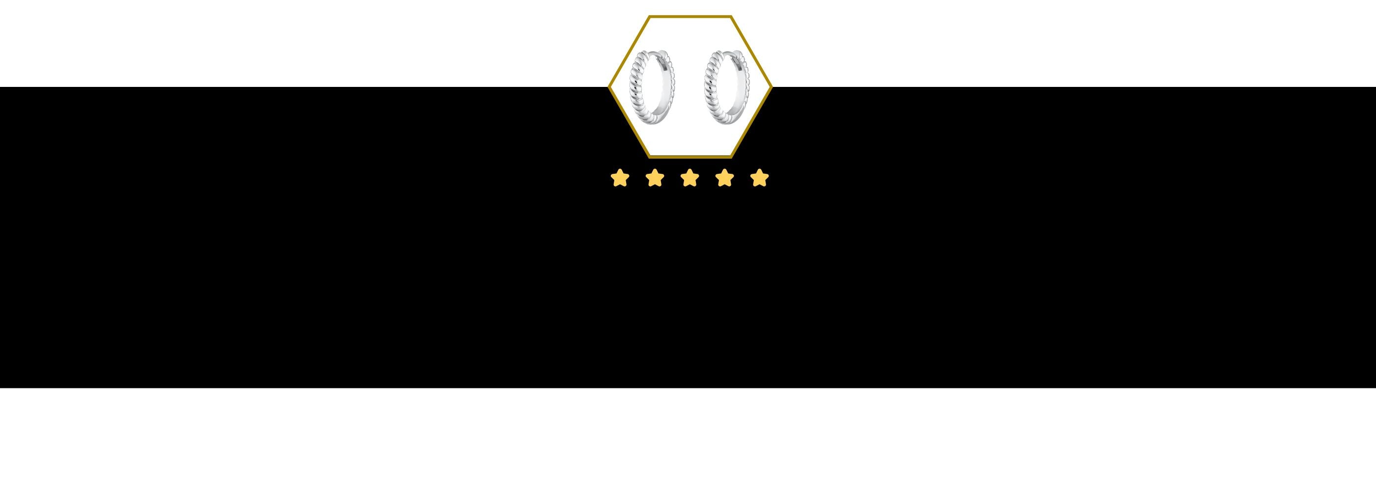 Silver Twist Large Huggie Hoop Earrings 5 Star Review