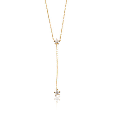 Sparkling Star Drop Necklace in Gold | Scream Pretty