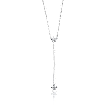 Sparkling Star Drop Necklace in Silver | Scream Pretty