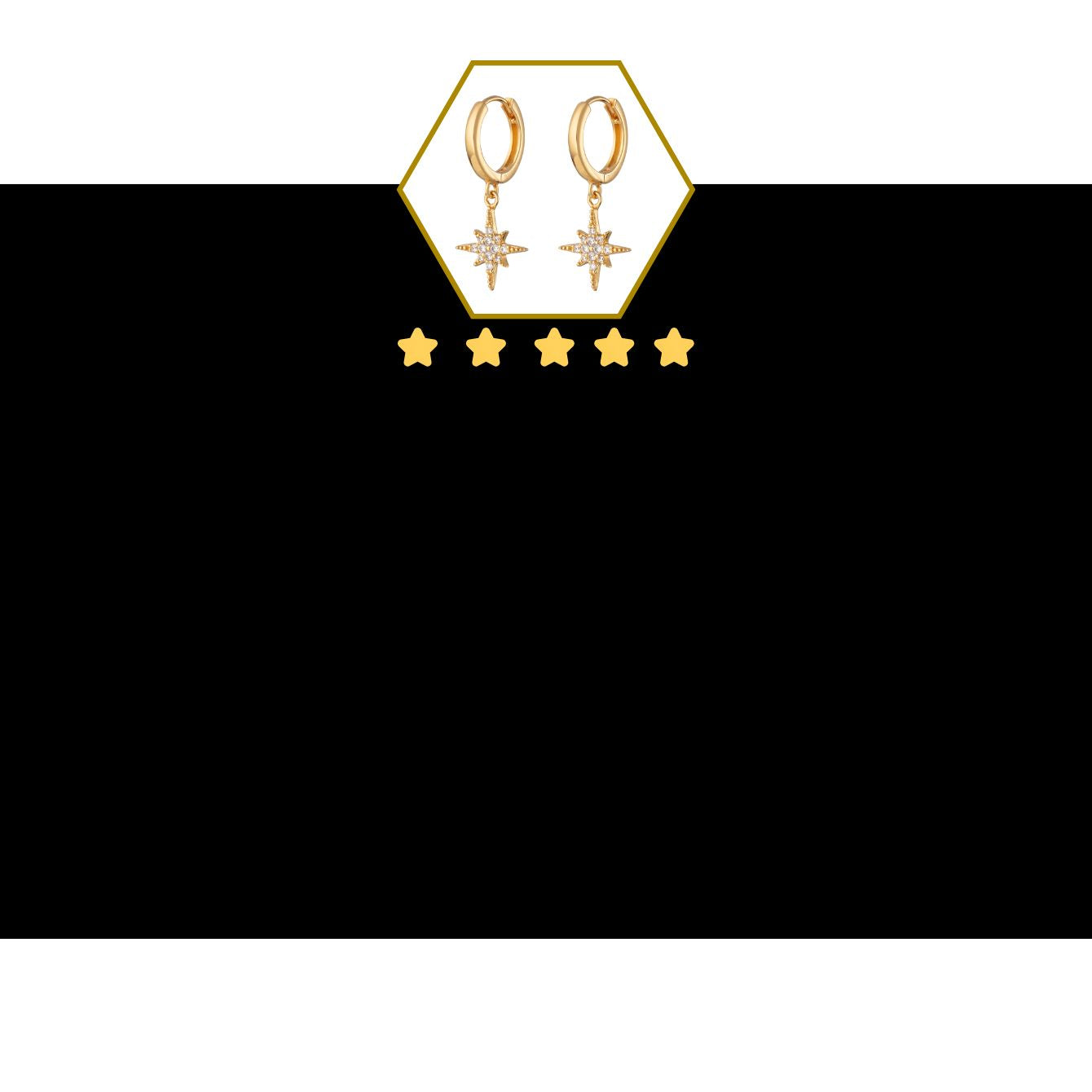 Gold Starburst Hoop Earring 5 Star Review