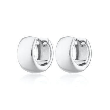 Super Chunky Silver Huggie Earrings