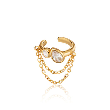 Gold Toi Et Moi Chained Ear Cuff by Hannah Martin x Scream Pretty
