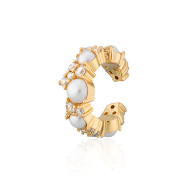 Pearl Ear Cuff | Silver & Gold Ear Cuff Earring for Non-Pierced Ears | Scream Pretty x Hannah Martin