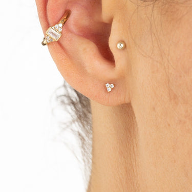 Audrey Huggie and Trinity Stud Set of Earrings | Ear Stacking Set | Scream Pretty