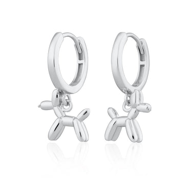 Balloon Dog Charm Hoop Earrings | Animal Hoop Earrings | Scream Pretty