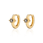 Black Star Large Huggie Earrings | Small Hoop Earrings for Women | Scream Pretty