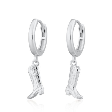 Cowboy Boot Charm Hoop Earrings | Wild West Hoop Earrings | Scream Pretty