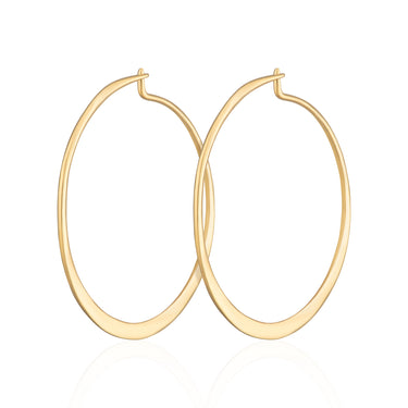 Flat Hoop Earrings | Silver & Gold Medium Hoop Earrings | Scream Pretty