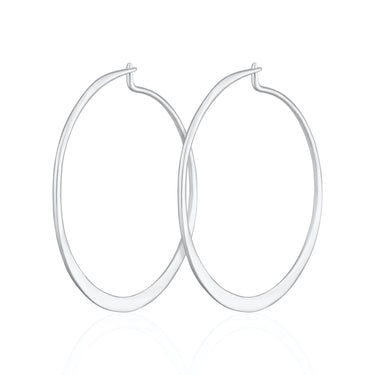 Flat Hoop Earrings | Silver & Gold Medium Hoop Earrings | Scream Pretty