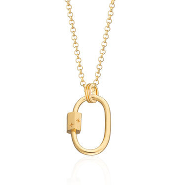 Oval Carabiner Charm Collector Necklace | Charm Collector Necklaces | Scream Pretty