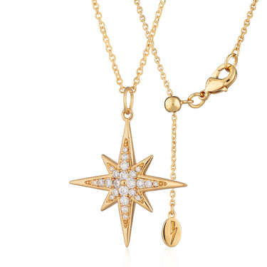Large Sparkling Starburst Necklace | Cosmic Star Pendant Necklaces for Women by Scream Pretty