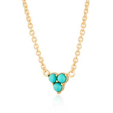 Turquoise Trinity Necklace for Women | Silver & Gold Turquoise Jewellery | Scream Pretty