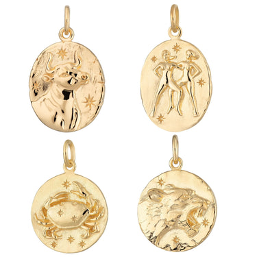 Gold Zodiac Charm |Horoscope Charms for Charm Bracelet or Necklace | Scream Pretty