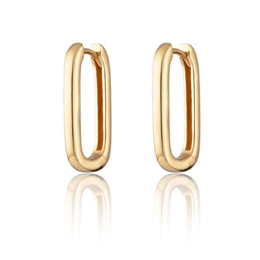 Oval Hoop Earrings | Silver & Gold Medium Hoop Earrings | Scream Pretty