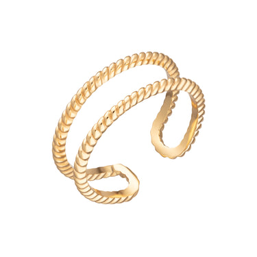 Hannah Martin Double Band Twist Open Ring | Double Band Rings | Scream Pretty