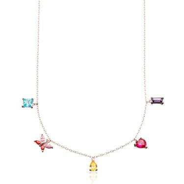 Fun Bo Necklace | Multi-Coloured Gemstone Necklace | Scream Pretty x Hannah Martin
