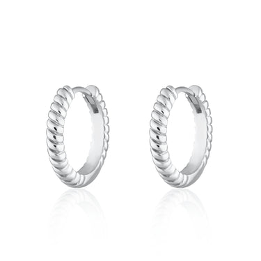Large Twist Huggie Hoop Earrings | Medium Hoop Earrings in Silver & Gold | Scream Pretty