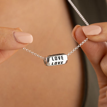 Love is All Around Necklace Black | Love Necklaces for Women by Scream Pretty