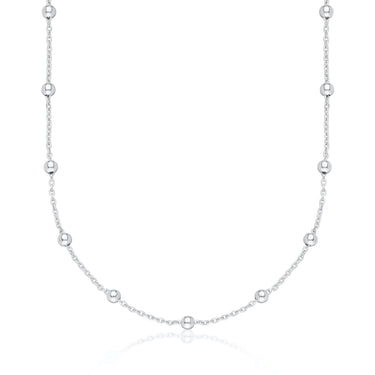 Satellite Chain Necklace | Silver & Gold Bead Chain Necklace for Women | Scream Pretty