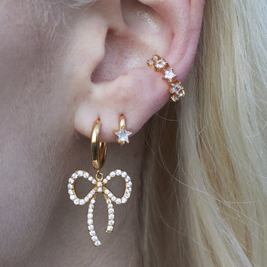 Sparkling Star Ear Cuff | Silver & Gold Conch Earring for Non-Pierced Ears | Scream Pretty