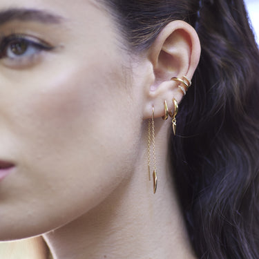 Triple Claw Ear Cuff With Clear Stones | Silver & Gold Ear Wrap Earring for Non-Pierced Ears | Scream Pretty