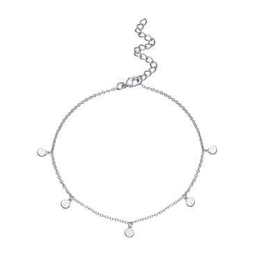 Anklet with Hammered Discs | Silver Ankle Bracelet | Scream Pretty