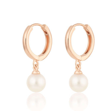 Modern Pearl Hoop Earrings | Pearl Drop Hoop Earrings | Scream Pretty