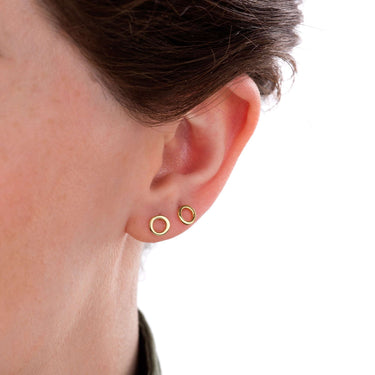 Small Open Circle Stud Earrings earrings by Scream Pretty